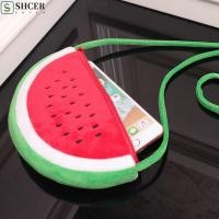 ราคา SHCER กระเป๋าแตงโมตุ๊กตา กระเป๋าสะพายข้างแตงโมความจุขนาดใหญ่แบบปรับได้ ซิปที่ไม่ซ้ํากันปฏิบัติผลไม้การ์ตูน Tote Bag งาน (42175143628)