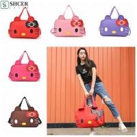 ราคา SHCER กระเป๋าเดินทางลายการ์ตูน Messenge กระเป๋าสะพาย Kitty Cat Bowknot Kitty พิมพ์พกพา สไตล์เกาหลี กันน้ํา Travel Storage Bag Outdoor (52601925317)