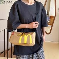 ราคา SHCER McDonalds Bag กระเป๋าถือ Letter Starbucks Bag การ์ตูนสร้างสรรค์กันน้ําน่ารักกระเป๋าสะพายไนลอนกระเป๋าเก็บ (51652592618)