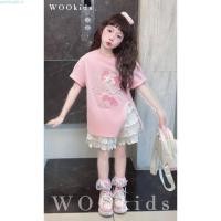 ราคา เสื้อยืดเด็กผู้หญิงลายคิตตี้ ผ้าฝ้ายประดับลูกไม้สุดน่ารัก สไตล์เกาหลี เหมาะกับฤดูร้อน (44552819050)