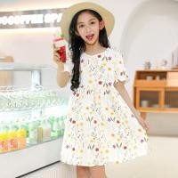 ราคา ชุดไทยเด็ก ชุดลายช้าง ชุดเดรสแขนสั้นเด็กหญิงชุดเดรสผ้าฝ้ายแท้ใส่ด้านนอกฤดูร้อนกระโปรงลายดอกไม้เด็กแบบบางชุดเจ้าหญิงสไตล์ตะวันตกสำหรับเด็กหญิง (49952217182)