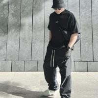 ราคา ESSENTIALS เส้นคู่ กว้าง กางเกงขายาว กางเกงทหารร่มแบบ FOG American กางเกงขายาวแบบบางสําหรับชายและหญิง (48802281242)