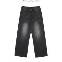 ราคา 6สี MAGO JEANS กางเกงยีนส์เอวสูงทรงกระบอกใหญ่เอวยืดสม็อค (43627396501)