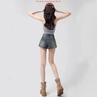 ราคา กางเกงขาสั้นผ้ายีนส์แนววินเทจสไตล์อเมริกันสำหรับผู้หญิงกางเกงร้อนสั้นสุดๆทรงเอเอวสูงรัดรูปสำหรับใส่ด้านนอกแบบบางสำหรับฤดูร้อนกางเกงยีนส์ขาสั้น ยีน เกาหลี (51001516752)