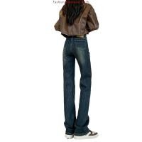 ราคา Justin Wide jeans ส่งด่วน ส่งฟรี กางเกงยีนส์ผู้หญิงเอวสูงทรงกระบอกใหญ่ ผ้านุ่ม พรางหุ่นสวย ใส่แล้วโกงหุ่นสูงพรางขา (41527179598)