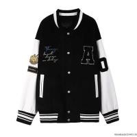ราคา เสื้อแจ็คเก็ตเบสบอล พิมพ์ลายตัวอักษร สีดํา และสีขาว สไตล์ฮิปฮอป โอเวอร์ไซส์ เสื้อเบสบอล สําหรับผู้ชาย และผู้หญิง Black Unisex Baseball Jacket (53553486777)