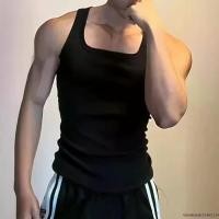 ราคา MAOINGMEN สไตล์ใหม่ เสื้อกล้าม แขนกุด เสื้อกีฬาสไตล์อเมริกันวินเทจ ฟิตเนสสีทึบแขนกุด เสอยด (42076926412)