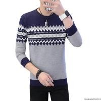 ราคา เสื้อไหมพรมผู้ชายสไตล์เกาหลีคอกลมแขนยาวเสื้อวอร์ม 4 สี Sweater (48653455585)