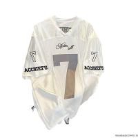 ราคา Suikeone American high street No 7 jersey ฤดูร้อนผ้าไหมน้ําแข็งตาข่ายเย็บปักถักร้อยแขนสั้นเสื้อยืดแห้งเร็ว (47952813851)