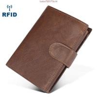 ราคา กระเป๋าสตางค์ผู้ชาย ชาย หนังวัวแท้ กระเป๋าเงินหนังม้าบ้า RFID 100 Italy Genuine Cow Leather Wallets for Men (55353306979)
