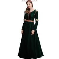 ราคา ชุดแม็กซี่เดรสคอสเพลย์ Disney Merida Princess พร้อมวิกผม สีเขียวเข้ม เหมาะกับปาร์ตี้ฮาโลวีน สําหรับผู้หญิง และผู้ใหญ่ (55352902437)