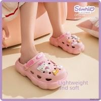 ราคา Sanrio hello kitty Hole Shoes หญิงฤดูร้อนน่ารักการ์ตูนบ้านในร่มรองเท้าแตะกลางแจ้งรองเท้าแตะ (51101148314)
