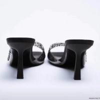 ราคา รองเท้าส้นสูง หัวเหลี่ยม ประดับเพชร พลอยเทียม พลัสไซซ์ สําหรับผู้หญิง ไซซ์ 36 42 (48853117167)