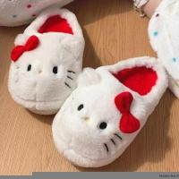 ราคา SANRIO Haroro รองเท้าแตะ ผ้าฝ้าย กันลื่น ลาย Hello Kitty ให้ความอบอุ่น เหมาะกับใส่ในบ้าน และหอพัก แฟชั่นฤดูใบไม้ร่วง และฤดูหนาว สําหรับผู้หญิง (49403378544)