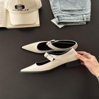 ราคา รองเท้าแมรี่เจน ส้นเตี้ย หัวแหลม สไตล์เรโทร สําหรับผู้หญิง (49902389311)