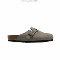 ราคา Birken รองเท้าแตะ Birkenstock Boston Baotou รองเท้าแตะผู้ชายสวมใส่ Birkenstock หนัง Cork ครึ่งรองเท้าแตะขนาดใหญ่ Size35 46 (48402931921)