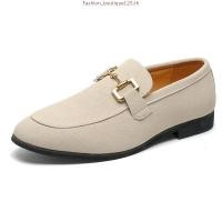 ราคา รองเท้าโลฟเฟอร์ หนังกลับ แฮนด์เมด สไตล์อิตาลี คลาสสิก สําหรับผู้ชาย (48753268947)