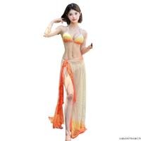 ราคา บิกินี่ชุดว่ายน้ำ บิกินี่ ชุดว่ายน้ำวันพีช ไทยสาวฮอตเวียดนามสวยพระอาทิตย์ตกบิกินี่สีส้มกระโปรงยาวสามชิ้นวันหยุดชายทะเลไล่โทนสีชีฟองกระโปรงถูพื้น (46201611305)