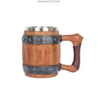 ราคา แก้วเบียร์ถังไม้โอ๊ค beer mug ค็อกเทลเบียร์เย็นไม้ร้านอาหารในครัวเรือน (51802010226)
