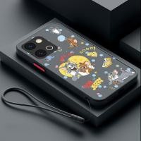 ราคา OPPO A6 Pro 5G A6 Pro 4G การ์ตูน Tom Jerry เคสกันกระแทกโปร่งแสง Matte Cover เคสสีลูกกวาด (43123681230)