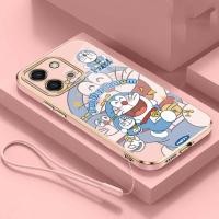 ราคา OPPO A6 Pro 5G A6 Pro 4G เคสโดราเอมอนตลกทนทานกันกระแทกปลอกชุบมันวาวปกอ่อน (42323641238)