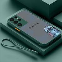 ราคา Samsung Galaxy S25 S24 Ultra S25 S24 Plus Custom Name Stitch Disney Case Frosted Translucent Cartoon Cover (26037079905)