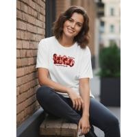 ราคา 18 เสื้อคอตตอล100 ทรงตรง ชาย หญิง ปักไหมพรมฟู (43213664324)