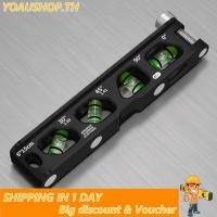 ราคา Yoaushop Yoaushop ไม้บรรทัดระดับเล็กพร้อมแม่เหล็ก 4 ฟองอลูมิเนียมอัลลอยด์มินิเครื่องมือสำหรับการวัดท่อ 6 นิ้วขนาด 15 ซม สีดำคงที่บนมุมท่อ (49852954010)