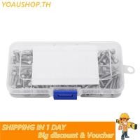 ราคา Yoaushop Yoaushop 120 ชิ้น M4 ซ็อกเก็ตหกเหลี่ยมฝาครอบหัวสกรูชุดอุปกรณ์เสริม DIN912 304 สแตนเลส M4 6 8 10 12 16 20 ด้ายเต็มธรรมดาเสร็จสิ้น (52851284327)