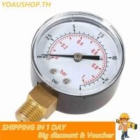 ราคา yoaushop ymiko ตัวกรองสระว่ายน้ำ 50 มม หน้าปัดน้ำแรงดันน้ำเครื่องวัดไฮดรอลิก manometer 1 4 NPT เธรดสองระดับบาร์ PSI การวัดสำหรับการว่ายน้ำ Spa Industrial Applications Metal Mini 1 (44472607502)