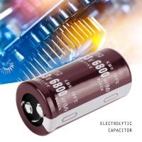 ราคา Yoaushop 2 ชิ้น เซ็ต 63V 6800uF ตัวเก็บประจุ Electrolytic Capacitor 25 50 มม 105 (1976111929)
