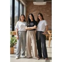 ราคา LIN วอร์ม 064 กางเกงวอร์มทรงตรง UNISEX เอวยางยืด ฟรีไซส์ ใส่สบาย ผู้หญิงผู้ชายใส่ได้ (53403914639)