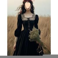 ราคา เดรสฝรั่งเศส เดรสสไตล์เฮปเบิร์น เดรสวินเทจ เดรสย้อนยุค เดรสคอวี เดรสคอเหลี่ยม สีดํา ย้อนยุค ดีงาม ชุดฤดูใบไม้ร่วงผู้หญิงวินเทจวินเทจ (54350196579)