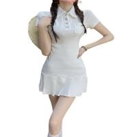 ราคา N Yoda ชุดเดรสกระโปรง คอปกโปโล เข้ารูป สไตล์เกาหลี สําหรับสตรี (51053389386)