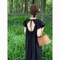 ราคา Dress Oversize 40 150 กก ชุดเดรสแขนสั้น เปิดหลัง ทรงหลวม สไตล์เกาหลี พลัสไซซ์ แฟชั่นสําหรับผู้หญิง (50402570182)