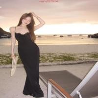 ราคา Liasynn ชุดเดรสกระโปรงยาว เซ็กซี่ เปลือยหลัง ลายผีเสื้อ สีดํา สําหรับสตรี (57350202473)
