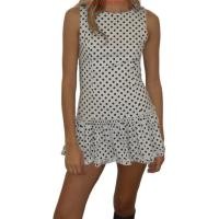 ราคา Midi polka dot dress XS XL ชุดเดรส polka dot เนื้อผ้าลื่นๆ swana ss (50500196955)