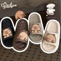 ราคา Xixitiao รองเท้าแตะ ใส่สบาย ลวดลาย รองเท้า ลายการ์ตูน ป้องกันการลื่น น่าสนใจ ผู้ชาย น่ารัก ลายหมี การ์ตูน ผู้หญิง (25562208152)