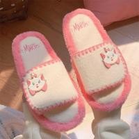 ราคา XIXITIAO Disney Marie รองเท้าแตะผ้าฝ้ายหญิงน่ารักบ้านสบายๆรองเท้าผ้าฝ้ายแบน (43452389550)