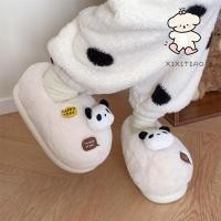 ราคา Xitiao ฤดูหนาวสไตล์ใหม่ในร่ม Soft Soled รองเท้าแตะผ้าฝ้ายสบายน่ารักน่ารัก Panda ขนแกะซับ Warm Furry รองเท้าสุภาพสตรีรองเท้าผ้าฝ้าย (29624174082)