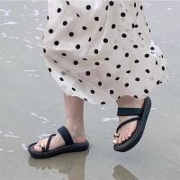 ราคา Xitiao รองเท้าแตะผู้หญิง French Flip Flops แฟชั่นชายหาด Anti Slip ด้านล่างแบน (29430281321)