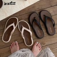 ราคา Xixtiao Flip Flops สไตล์เกาหลีสไตล์เรียบง่ายสุภาพสตรีการจับคู่สีสไตล์นางฟ้า (28930470847)