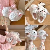 ราคา ฉี่ นุ่มน่ารักน่ารักการ์ตูนลูกไม้แกะน้อยสบายหนา พื้นรองเท้า รองเท้าแตะผ้าฝ้ายฤดูหนาวบ้านอบอุ่นขนยาวคุมขังรองเท้าผู้หญิง (24690684023)