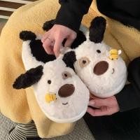 ราคา XIXITIAO รองเท้าแตะผ้าฝ้าย Bee Puppy Keep Warm ฤดูใบไม้ร่วงฤดูหนาวผู้ชายผู้หญิงน่ารักการ์ตูนสไตล์ใหม่ (52650824344)
