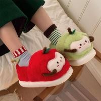 ราคา รองเท้าแตะผ้าฝ้ายลายตุ๊กตาเป็ดแมนดารินสีแดงและเขียว สำหรับฤดูหนาว สบายๆ ในบ้าน (40272414752)