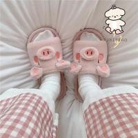 ราคา ฉี่เตียว ญี่ปุ่นน่ารักเกาหลีอินการ์ตูนสาวหัวใจตุ๊กตารองเท้าแตะผ้าฝ้ายหญิงฤดูใบไม้ร่วงฤดูหนาวในร่มครัวเรือนนักเรียนด้านล่างแบนรองเท้าแตะขน (29323466601)