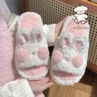 ราคา ฉี่ นุ่มน่ารักน่ารักน่ารักกระต่ายรองเท้าแตะผ้าฝ้ายแบนหญิงฤดูใบไม้ร่วงฤดูหนาวสาวหัวใจการ์ตูนบ้านห้องนอนรองเท้าชั้นอุ่น (28073470802)