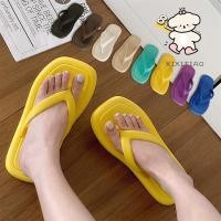 ราคา Xixitiao รองเท ้ าแตะแฟชั ่ นสีทึบหญิงฤดูร ้ อนสไตล ์ ใหม ่ นักเรียนสวมใส ่ ด ้ านนอก Soft Sole (27552109692)