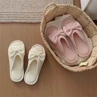 ราคา XIXITIAO รองเท้าแตะบ้านสบายแฟชั่นน่ารัก Bowknot ผ้าฝ้ายผ้าลินิน Four Seasons Universal สุภาพสตรี (26334104385)