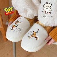 ราคา Xitiao หญิงฤดูใบไม้ร่วงฤดูหนาวสบาย Warm Soft Sole รวมทุกอย่างส้นรองเท้าแตะผ้าฝ้ายToy Storyฤดูใบไม้ผลิสุนัขการ์ตูนFurryรองเท้า (25840622950)